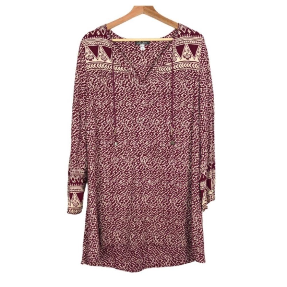 Billabong Bohemian Tunic Dress Burgundy Large